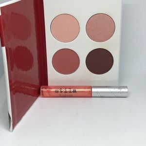 Stila eyeshadow & blush palette plus “it” gloss lip glaze classic neutral colors